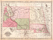 1866, Johnson Map of Montana, Wyoming, Idaho, Nebraska and Dakota