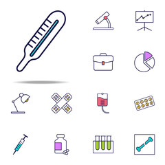 Aufkleber - thermometer icon. web icons universal set for web and mobile