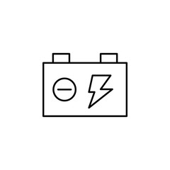 Poster - electricity, battery icon. Element of electricity for mobile concept and web apps illustration