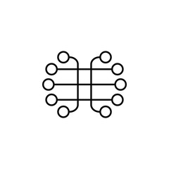 Poster - electricity, circuit icon. Element of electricity for mobile concept and web apps illustration