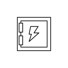 Poster - electricity, fuse box icon. Element of electricity for mobile concept and web apps illustration