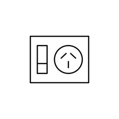 Poster - electricity, socket icon. Element of electricity for mobile concept and web apps illustration