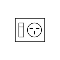 Poster - electricity, socket icon. Element of electricity for mobile concept and web apps illustration