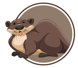 Poster - Otter in circle banner