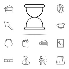 Poster - hourglass icon. Mobile banking icons universal set for web and mobile