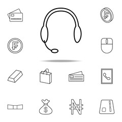 Aufkleber - headphones icon. Mobile banking icons universal set for web and mobile