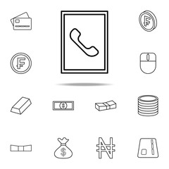 Aufkleber - handset in frame icon. Mobile banking icons universal set for web and mobile