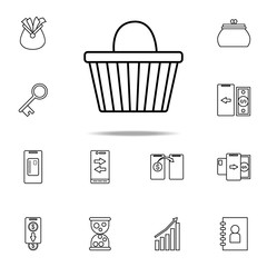Poster - basket icon. Mobile banking icons universal set for web and mobile