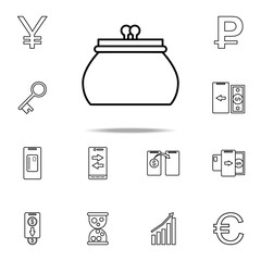 Poster - purse icon. Mobile banking icons universal set for web and mobile