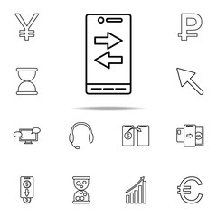 Aufkleber - phone sync icon. Mobile banking icons universal set for web and mobile