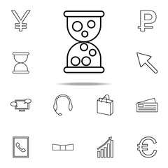 Poster - hourglass icon. Mobile banking icons universal set for web and mobile