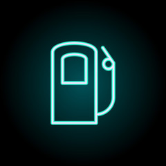 Aufkleber - fueling icon. Elements of Navigation in neon style icons. Simple icon for websites, web design, mobile app, info graphics