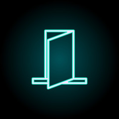 Aufkleber - opened door icon. Elements of Navigation in neon style icons. Simple icon for websites, web design, mobile app, info graphics