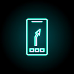 Aufkleber - directions in a smart phone icon. Elements of Navigation in neon style icons. Simple icon for websites, web design, mobile app, info graphics