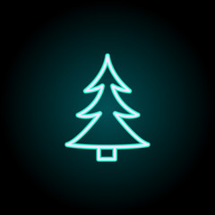 Poster - tree icon. Elements of Navigation in neon style icons. Simple icon for websites, web design, mobile app, info graphics