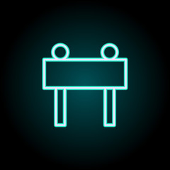 Aufkleber - road barrier icon. Elements of Navigation in neon style icons. Simple icon for websites, web design, mobile app, info graphics