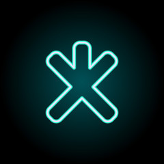 Poster - road mark icon. Elements of Navigation in neon style icons. Simple icon for websites, web design, mobile app, info graphics