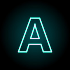 Poster - bus sign icon. Elements of Navigation in neon style icons. Simple icon for websites, web design, mobile app, info graphics