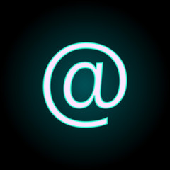 Poster -  sign icon. Elements of Navigation in neon style icons. Simple icon for websites, web design, mobile app, info graphics