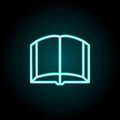 Aufkleber - open book icon. Elements of Science in neon style icons. Simple icon for websites, web design, mobile app, info graphics