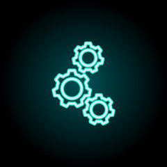 Aufkleber - mechanism icon. Elements of Science in neon style icons. Simple icon for websites, web design, mobile app, info graphics