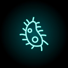 Aufkleber - bacterium icon. Elements of Science in neon style icons. Simple icon for websites, web design, mobile app, info graphics