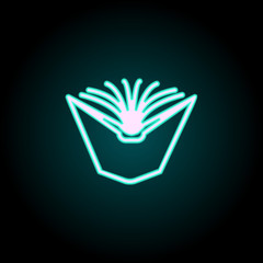 Aufkleber - open book icon. Elements of Science in neon style icons. Simple icon for websites, web design, mobile app, info graphics