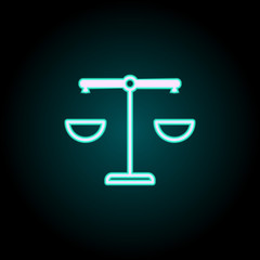 Aufkleber - Libra icon. Elements of Science in neon style icons. Simple icon for websites, web design, mobile app, info graphics