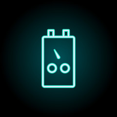Aufkleber - voltmeter icon. Elements of Science in neon style icons. Simple icon for websites, web design, mobile app, info graphics