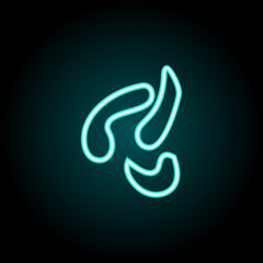 Poster - larvae icon. Elements of Science in neon style icons. Simple icon for websites, web design, mobile app, info graphics