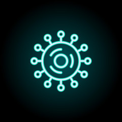 Aufkleber - virus icon. Elements of Science in neon style icons. Simple icon for websites, web design, mobile app, info graphics