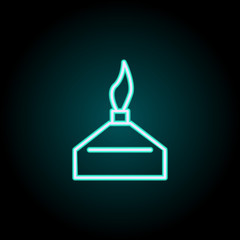 Poster - candle icon. Elements of Science in neon style icons. Simple icon for websites, web design, mobile app, info graphics