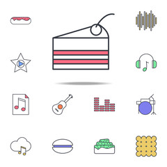 Poster - cherry pie icon. web icons universal set for web and mobile