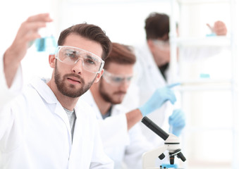 Wall Mural - closeup.scientists in the laboratory