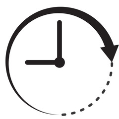 Poster - time icon on white background. flat style. clock icon for your web site design, logo, app, ui. time 