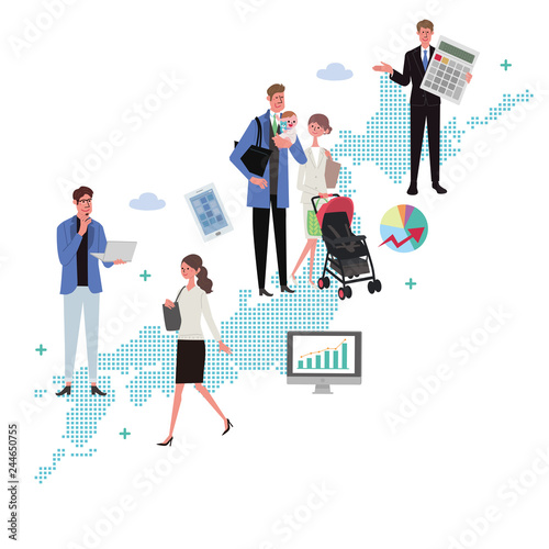 働く人々 日本 働き方改革 イラスト Buy This Stock Vector And Explore Similar Vectors At Adobe Stock Adobe Stock