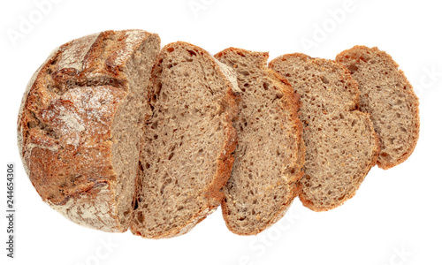 Cuadros en Lienzo Sliced bread isolated on white background