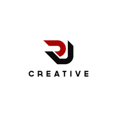 Poster - Unique Minimal Style initial R based logo design inspiration