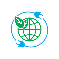 Poster - Future ecology on white background for graphic and web design, Modern simple vector sign. Internet concept. Trendy symbol for website design web button or mobile app