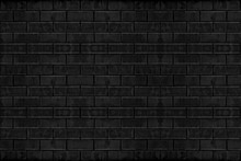 Weathered Old Dark Black Cement Brick Blocks Wall Texture Surface Background. For Any Vintage Design Artwork.