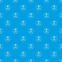 Canvas Print - Robot technology pattern vector seamless blue repeat for any use