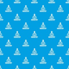Poster - Robot futuristic pattern vector seamless blue repeat for any use