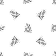 Poster - metal spring coil pattern seamless vector repeat geometric for any web design