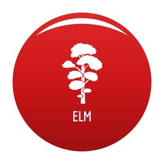 Poster - Elm tree icon. Simple illustration of elm tree vector icon for any design red