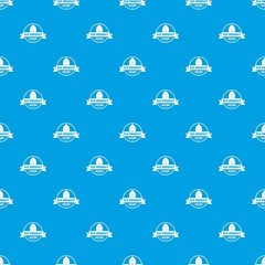 Poster - Eco market pattern vector seamless blue repeat for any use