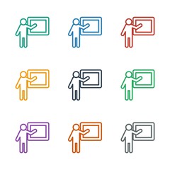 Poster - teacher icon white background
