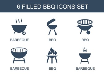 Wall Mural - 6 bbq icons