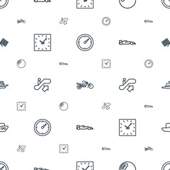 Canvas Print - speed icons pattern seamless white background