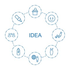 Aufkleber - 8 idea icons