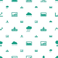 Poster - forecast icons pattern seamless white background